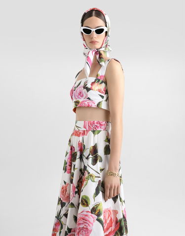 Sukňa Dolce & Gabbana Dolce & Gabbana Cotton Circle Skirt with Rose Print Rôznofarebný | F4C1XTHS5S4HA5IG, 3