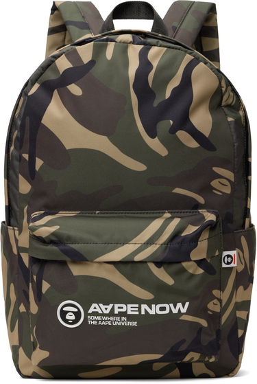 Batoh AAPE by A Bathing Ape AAPE by A Bathing Ape Moonface Camo Backpack Zelené | AAPBGM5330XAOGRZ, 0