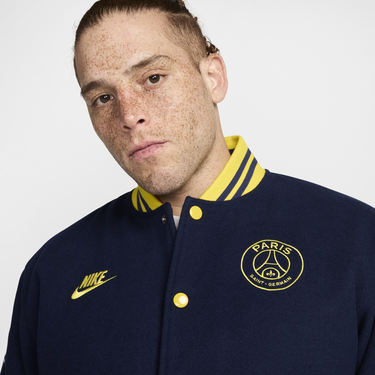 Bomber bunda Nike Paris Saint-Germain Authentics Varsity Jacket Navy | FQ7803-410, 4