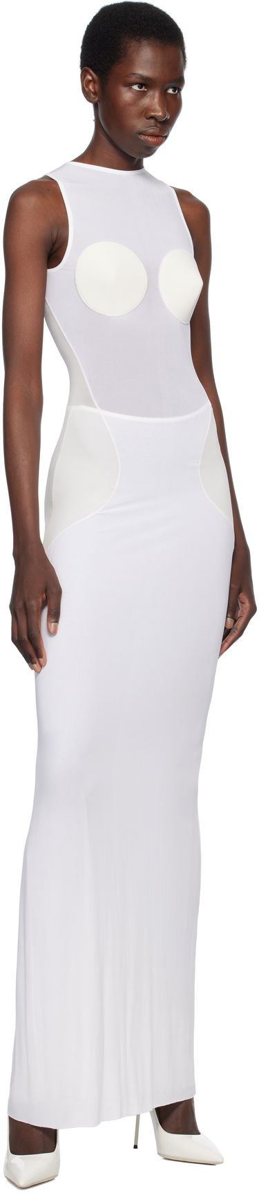 Šaty Jean Paul Gaultier Jean Paul Gaultier 'The Conical' Maxi Dress Biela | 25/34-F-RO372-J082-1103, 3