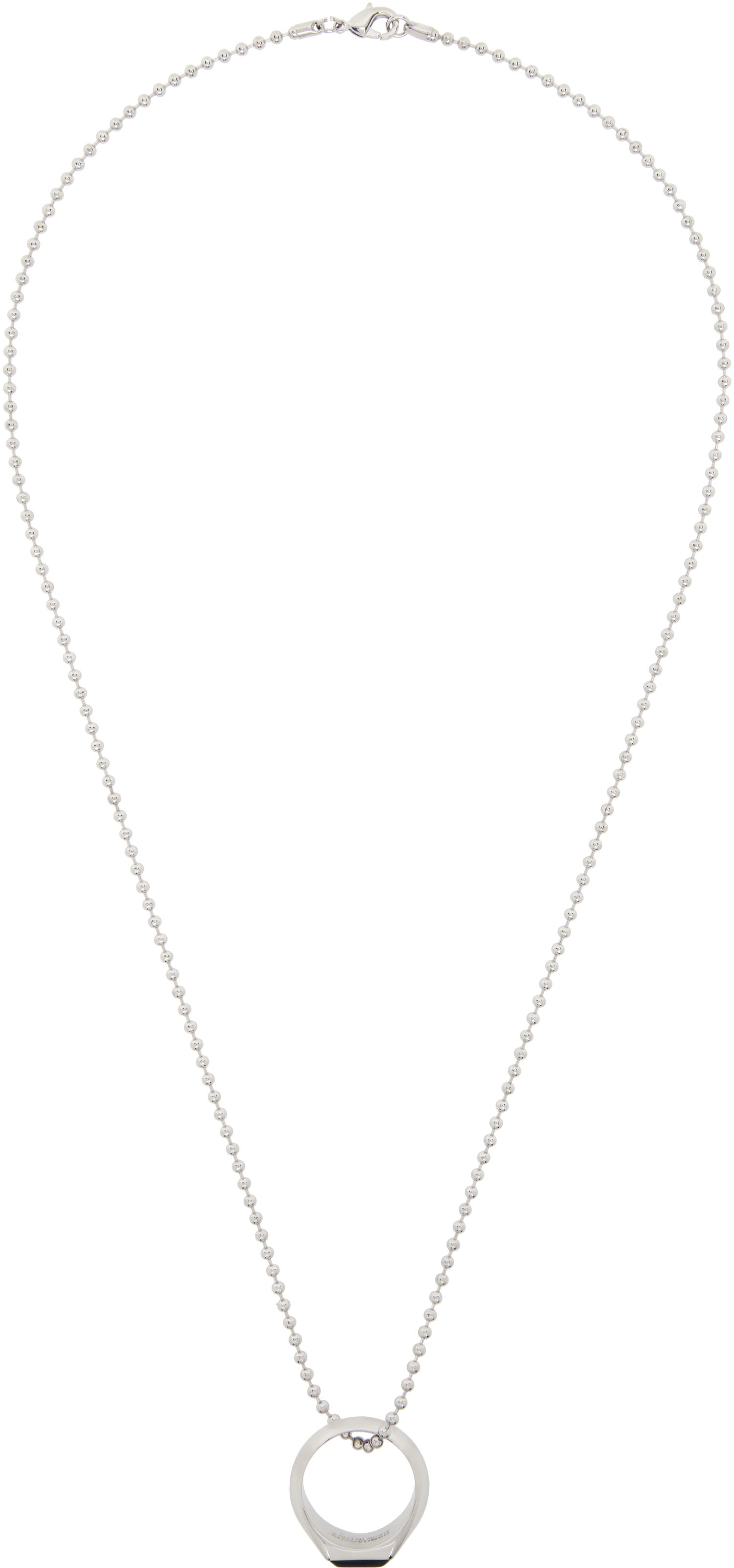Náhrdelník DSQUARED2 Dsquared2 D2 Hedonism Punk Ring Necklace Metalická | NEM0011-13420001-M885, 0
