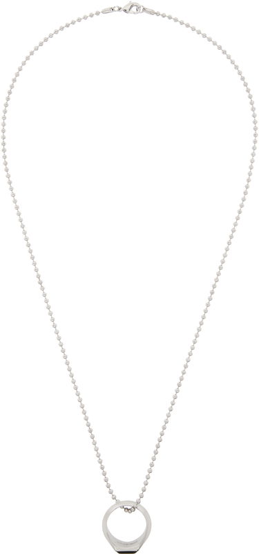 Náhrdelník DSQUARED2 Dsquared2 D2 Hedonism Punk Ring Necklace Metalická | NEM0011-13420001-M885, 0