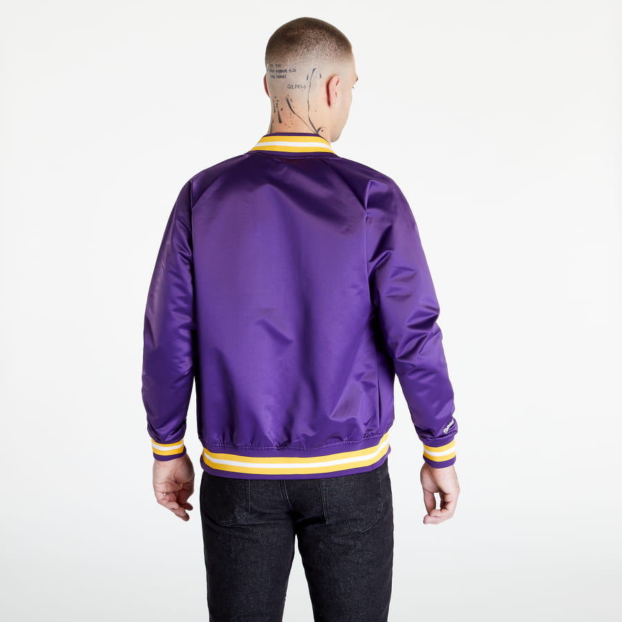 Bomber bunda Mitchell & Ness NBA Lightweight Satin Jacket Lakers Fialová | STJKMG18013-LAL.PURP, 1
