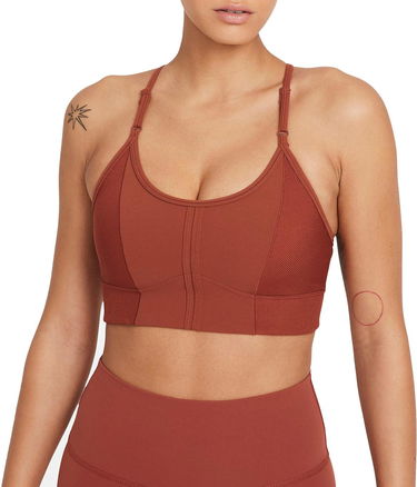 Podprsenka Nike Nike Yoga Dri-FIT Indy Light-Support Padded Longline Sports Bra Hnedá | dd1183-670, 0