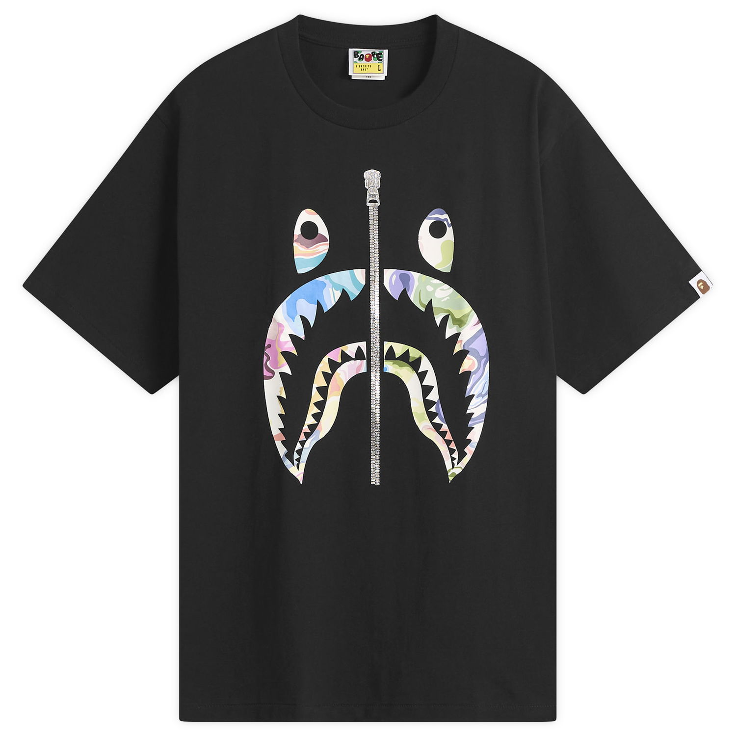 Tričko BAPE Art Camo Shark T-Shirt Čierna | 001TEL801037M-BLK, 1