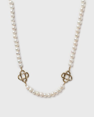 Náhrdelník Casablanca Pearl Logo Necklace Biela | APF25-JW-085-01, 2