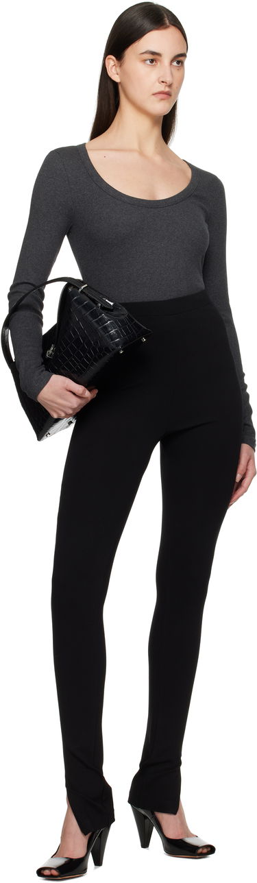 Body TOTEME TOTEME Classic Rib Long Sleeve T-Shirt Šedá | 251-WRT1060-FB0246, 4
