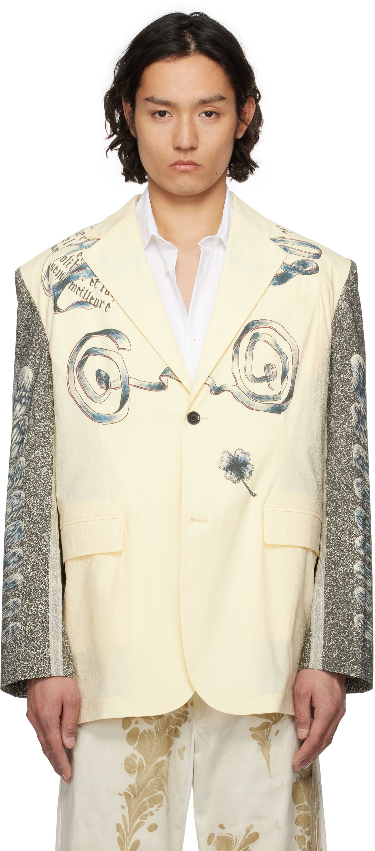 Bunda Jean Paul Gaultier Jean Paul Gaultier Multi-Tattoo Print Blazer Žltá | 25/34-U-VE105-C588-030030, 0