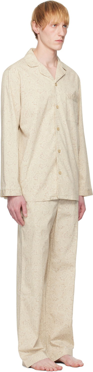 Pyžamo SKIMS SKIMS Cotton Poplin Sleep Pyjama Set Béžová | ST-SET-7326M, 1