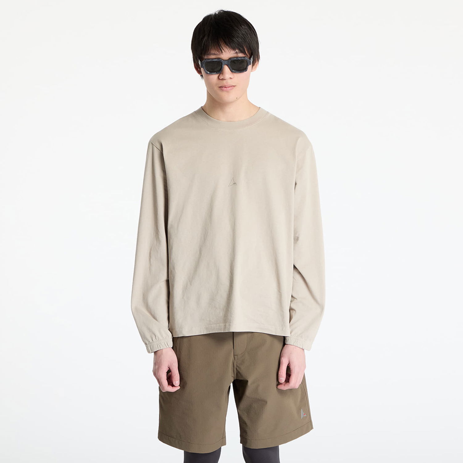 Tričko ROA ROA Logo Long Sleeve T-Shirt Béžová | RBMW0399JY35 GRY0004, 0