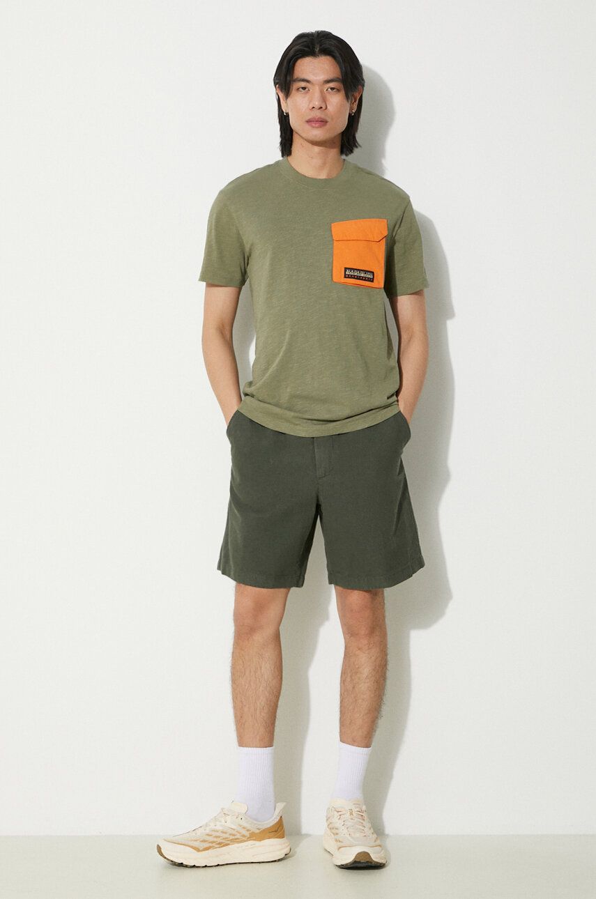 Šortky NORSE PROJECTS Ezra Relaxed Cotton Shorts Zelené | N35.0614.8022, 1