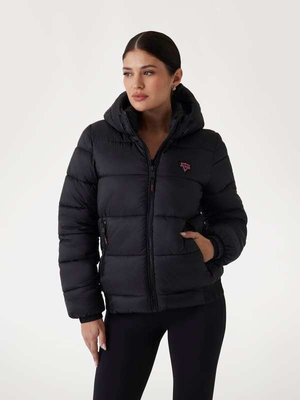 Prešívaná bunda GUESS Water Repellent Puffer Jacket Čierna | W4PL3MWH0J0, 0