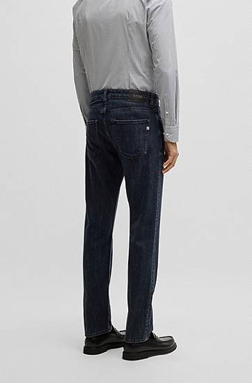Džínsy BOSS Delaware Slim-Fit Stretch Jeans Modrá | 50533173, 1