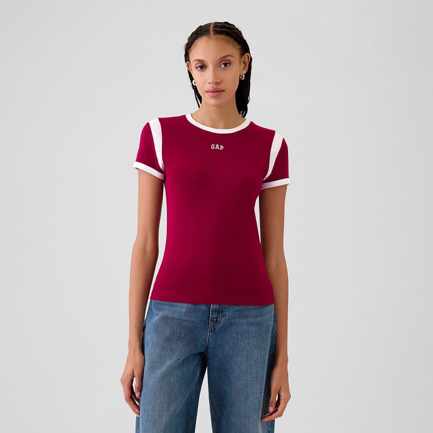 Tričko GAP T-shirt Shortsleeve Logo Tee Beet Red XS Červená | 534391-02, 0
