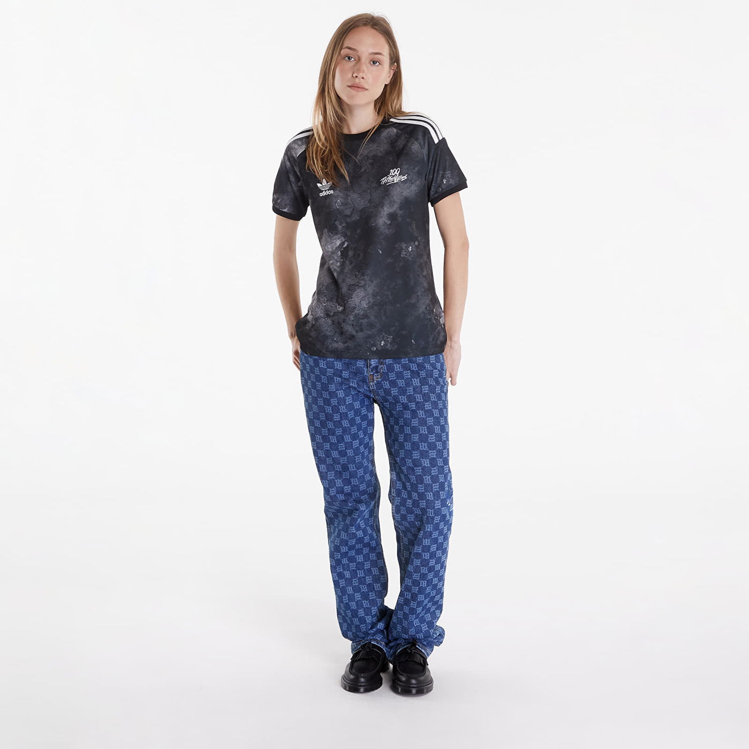 Tričko adidas Originals 100 Thieves Jersey W Čierna | IX3079, 1