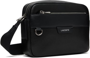 Taška cez rameno Lacoste Ossian Leather Reporter Bag Čierna | NH5048OI_000, 1