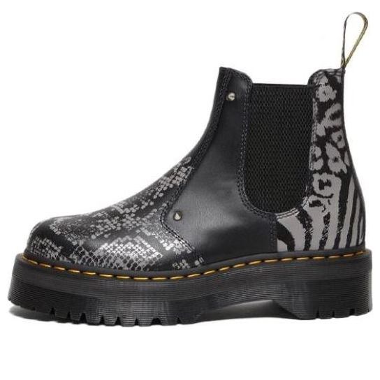 Tenisky a topánky Dr. Martens Quad Platform Animal Print Boots Čierna | 27692001, 0