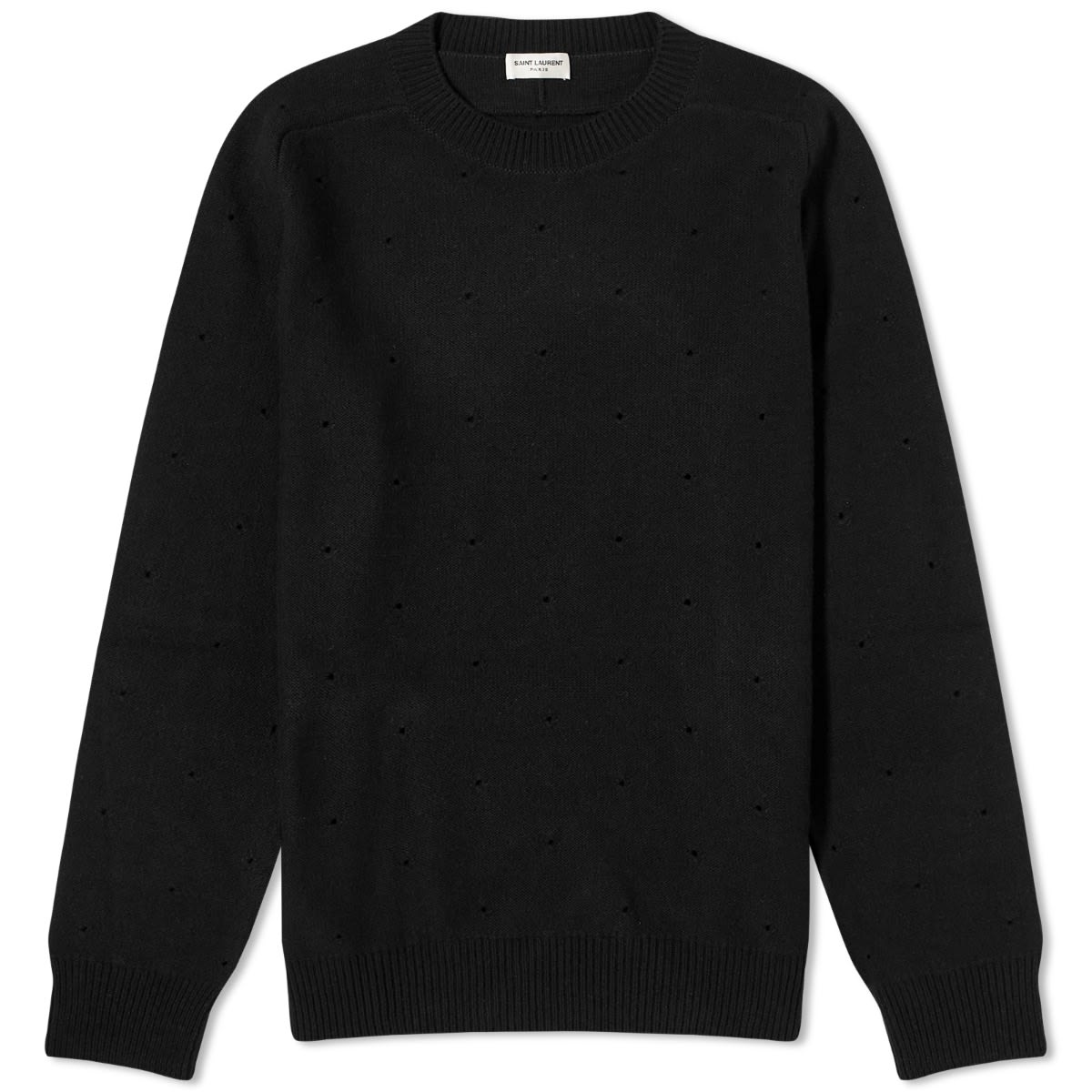 Sveter Saint Laurent Hole Crew Jumper Čierna | 779975Y76LI-1000, 0