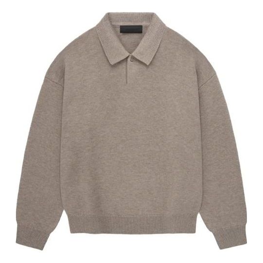 Sveter Fear of God Essentials Knit Polo Shirt Hnedá | 192BT232184F