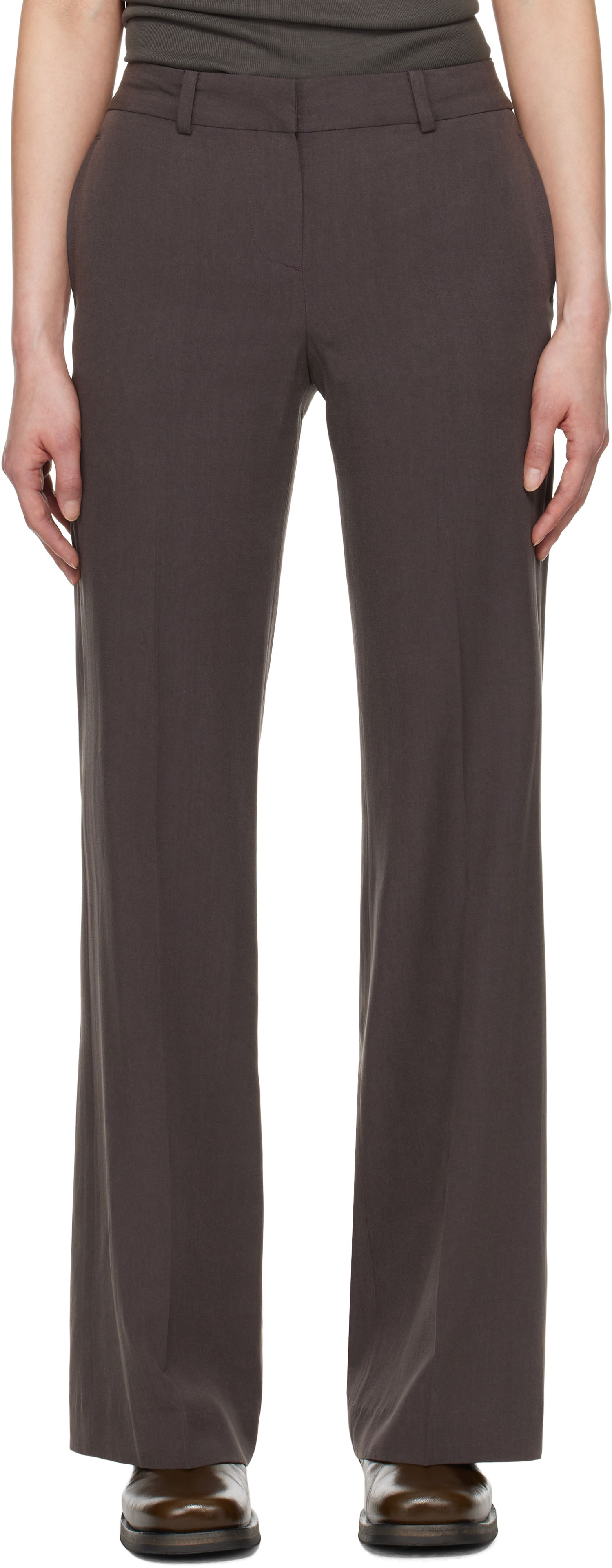 Nohavice OUR LEGACY Our Legacy Hip Trousers Hnedá | W2254HC, 0