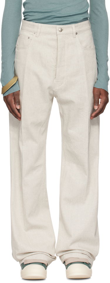 Nohavice Rick Owens Rick Owens Hollywood Geth Jeans Béžová | RU01E5333 DRD, 0
