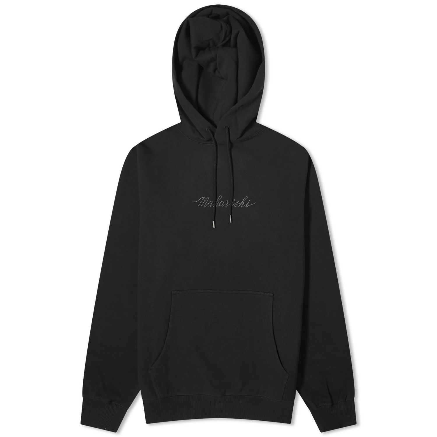 Mikina Maharishi Embroided Popover Hoodie Čierna | 4622-BLK, 0
