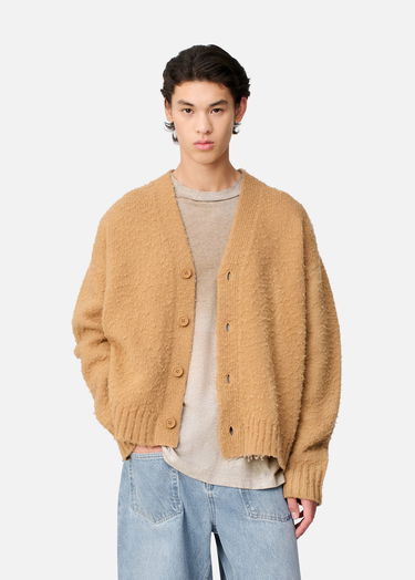 Sveter AXEL ARIGATO Studio Fuzzy Knit V-Neck Cardigan Béžová | A3731002, 2