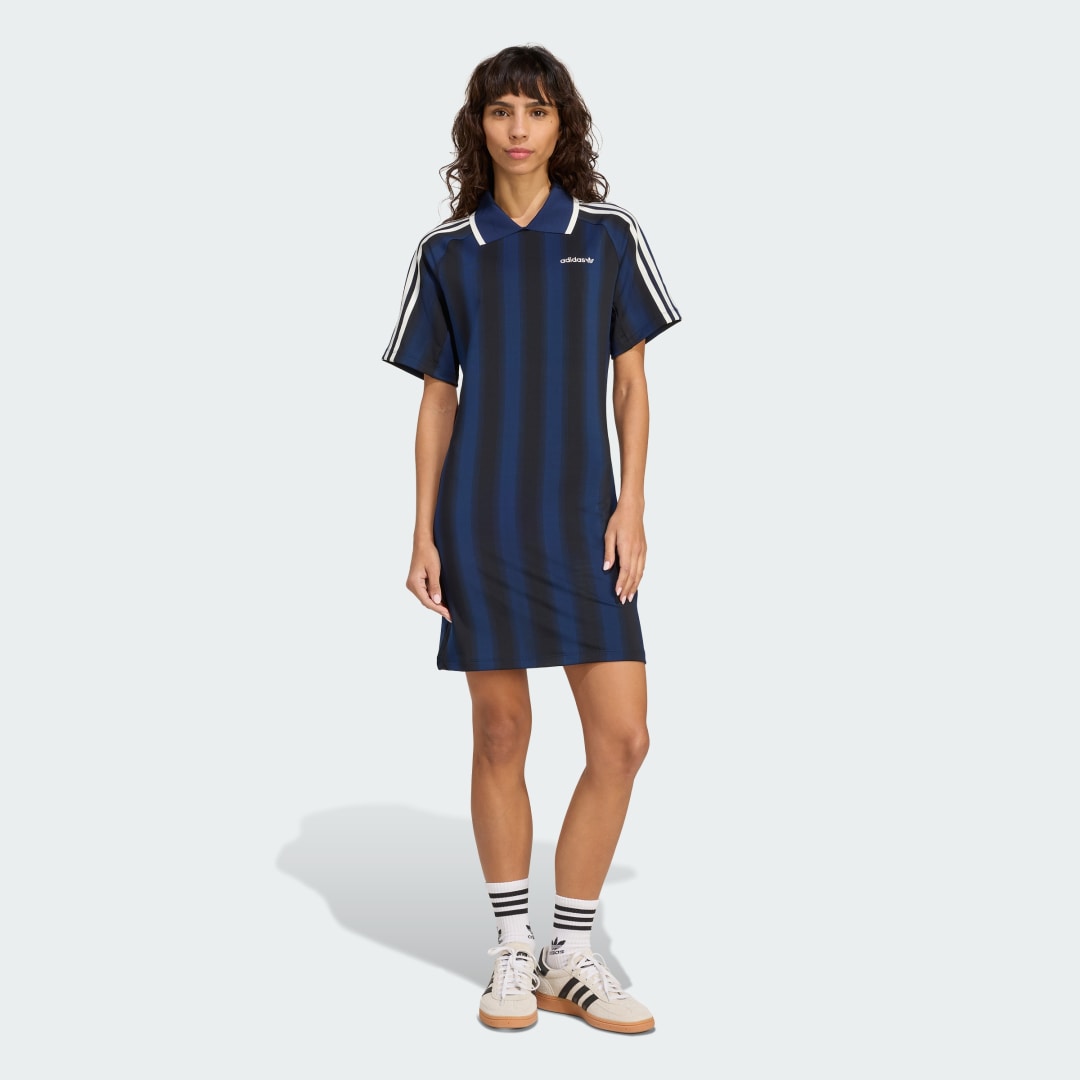 Šaty adidas Performance Football Inspired Graphic Dress Modrá | JW5143, 0
