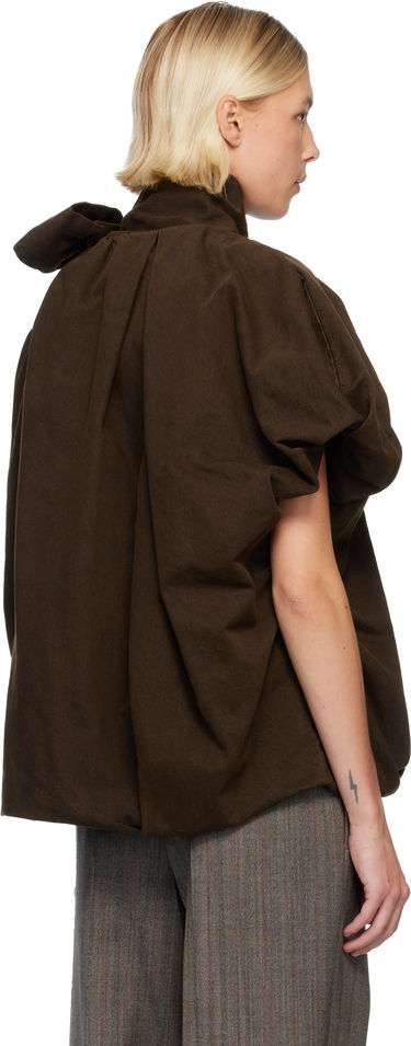 Košeľa Dries Van Noten Dries Van Noten Draped Denim Blouse Hnedá | 252-010732-2395, 2