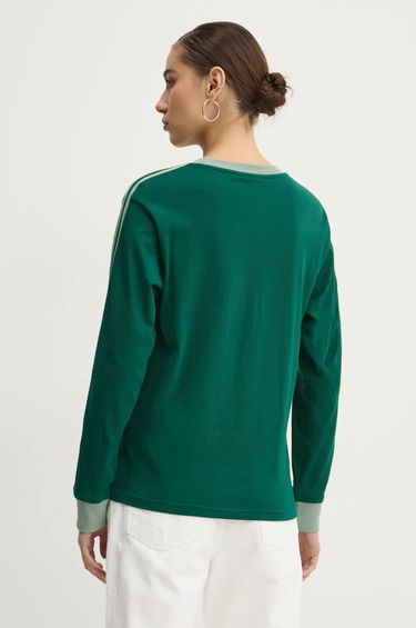 Košeľa adidas Originals 3 Stripe Regular Fit Long Sleeve T-Shirt Zelené | JC5775, 2