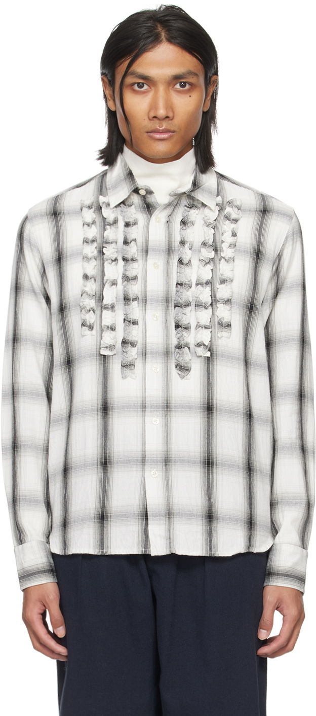 Košeľa Universal Works Universal Works Frill Plaid Shirt Biela | P2992, 0
