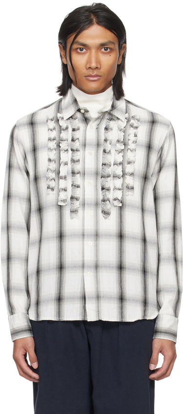 Košeľa Universal Works Universal Works Frill Plaid Shirt Biela | P2992, 0