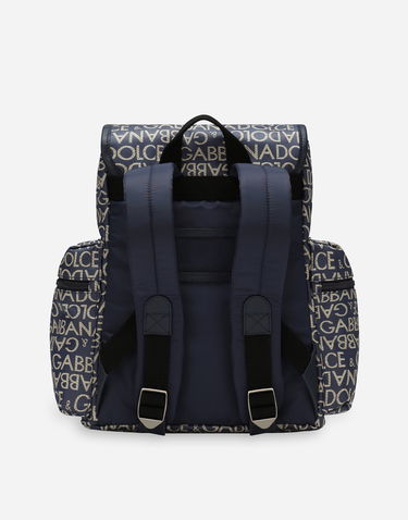 Batoh Dolce & Gabbana Dolce & Gabbana Coated Jacquard Backpack Modrá | EM0100AJ7058L625, 2