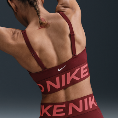 Podprsenka Nike Pro Indy Plunge Padded Medium Support Sports Bra Vínová | HF7324-619, 3