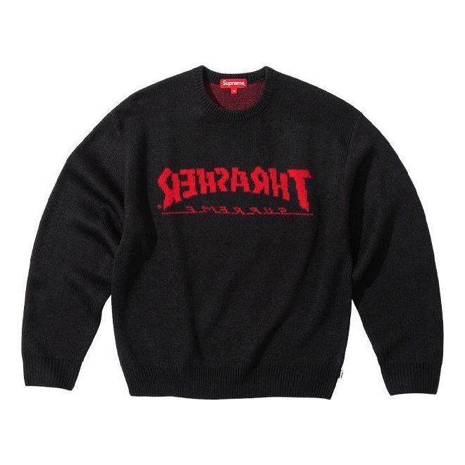 Sveter Supreme Thrasher Collaboration Knitted Sweater Čierna | SUP-FW21-201, 0