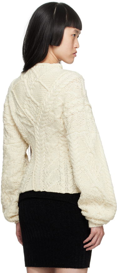 Sveter Ottolinger Ottolinger Deconstructed Cable Knit Sweater Biela | 706501, 2