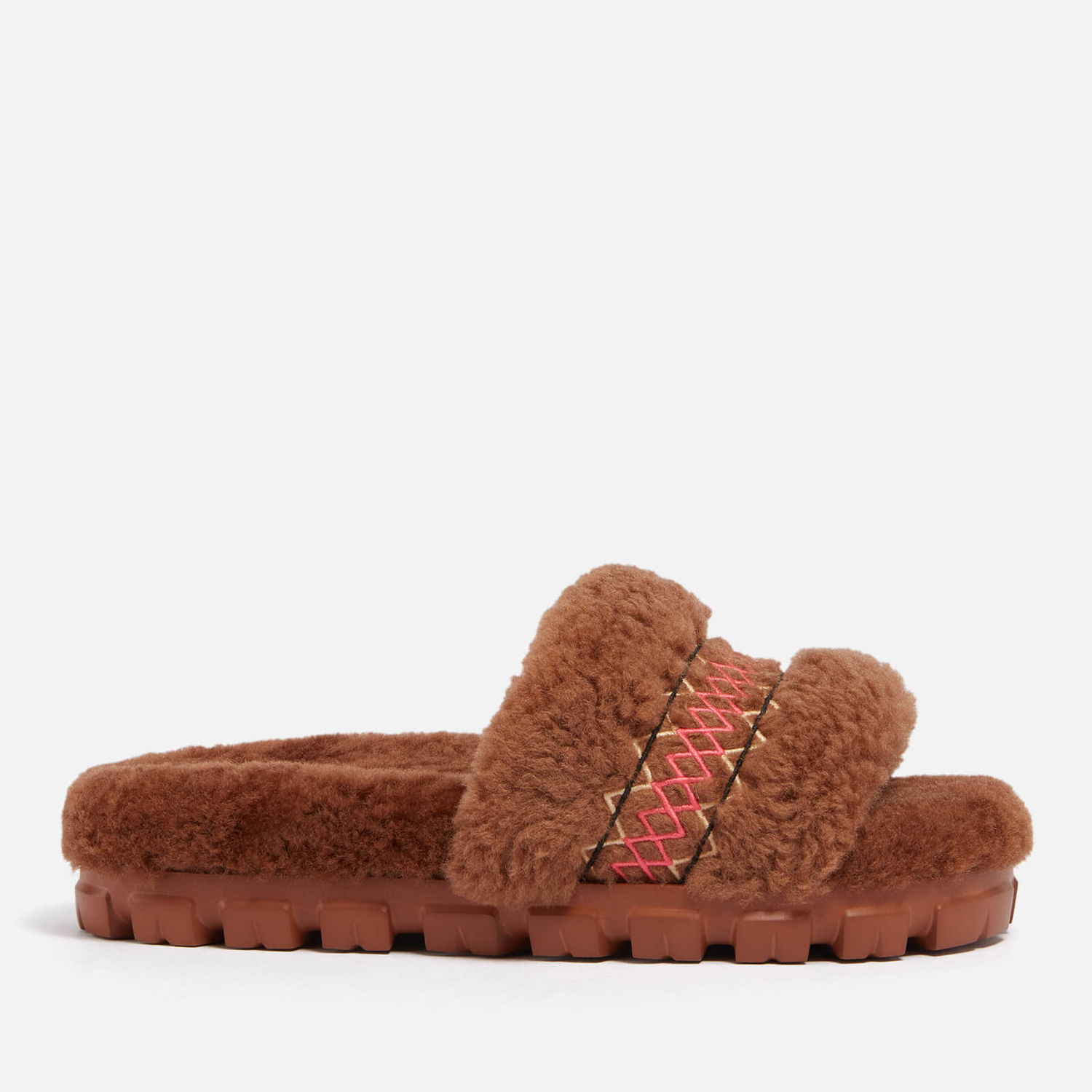 Tenisky a topánky UGG Cozetta Braid Embroidered Wool Slippers Hnedá | 1143974-HWD, 0