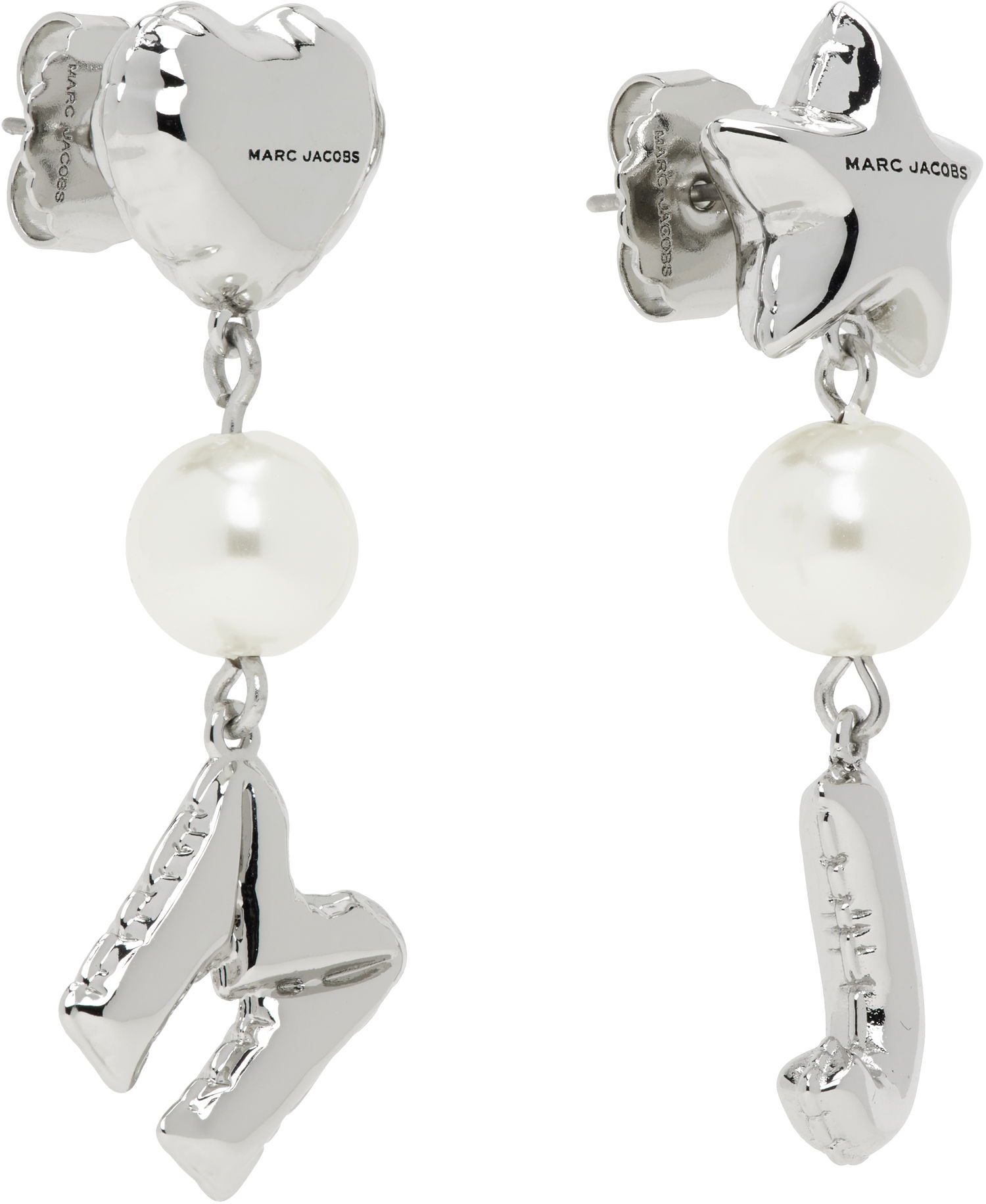 Náušnice Marc Jacobs Marc Jacobs MJ Balloon Pearl Earrings Metalická | 2S5JER001J12, 1