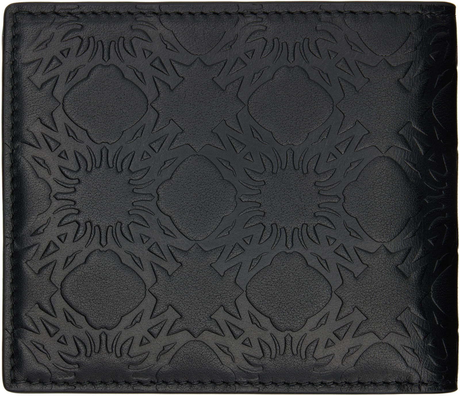 Quad Embossed Leather Bifold Wallet