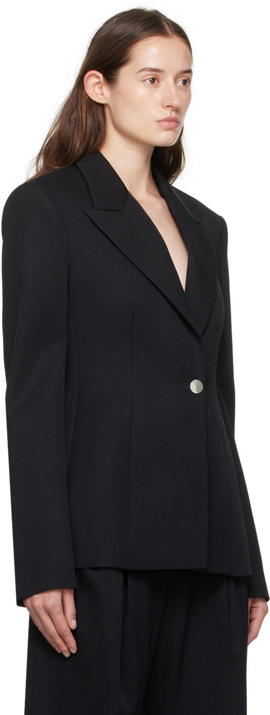Bunda The Attico The Attico Peaked Lapel Blazer Čierna | 241WCG61 W046, 1