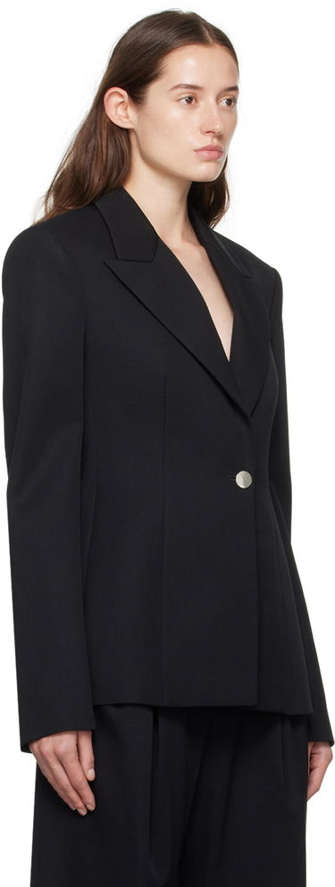 Bunda The Attico The Attico Peaked Lapel Blazer Čierna | 241WCG61 W046, 1