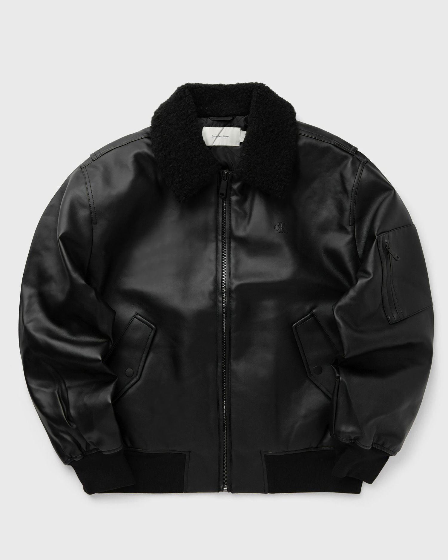 Bomber bunda CALVIN KLEIN Calvin Klein Jeans Faux Leather Aviator Bomber Jacket Čierna | J30J326729BEH, 0