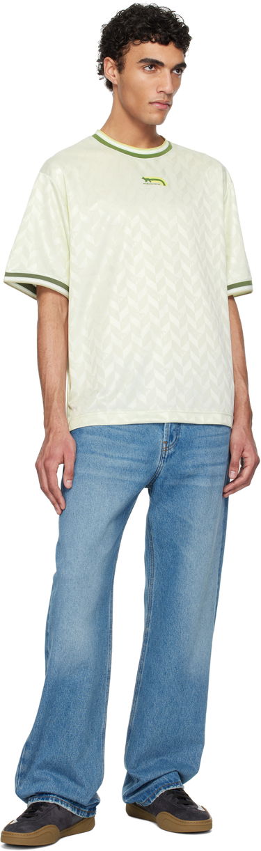 Tričko MAISON KITSUNÉ Maison Kitsuné Jacquard Flash Fox Oversize T-Shirt Béžová | OM00118KJ7021, 3