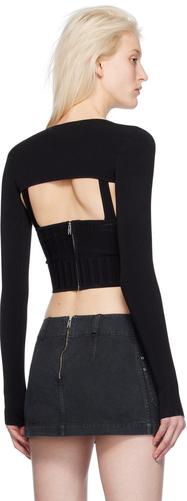 Sukňa Dion Lee Ventral Compact Corset Top Čierna | A7772PS24, 2