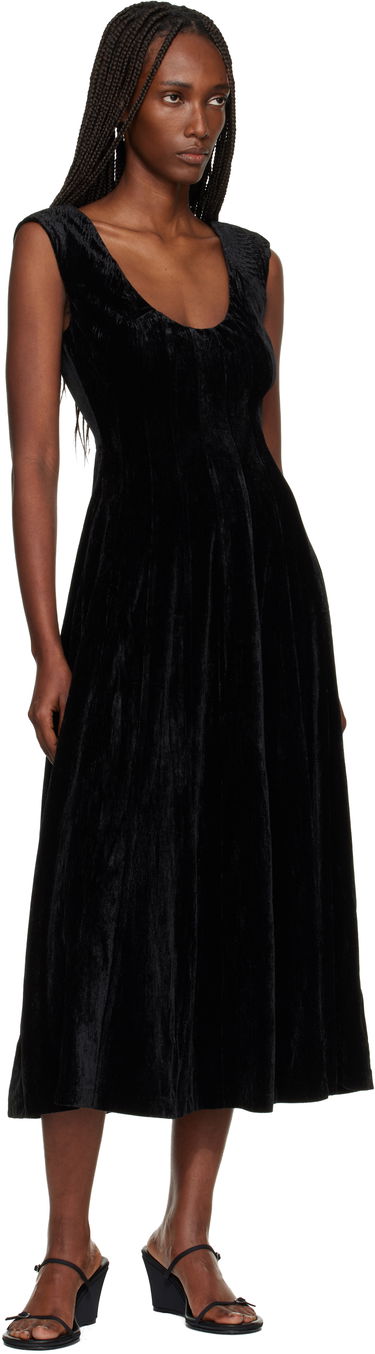 Šaty GUIZIO Leila Velvet Midi Dress Čierna | H25404W191, 3