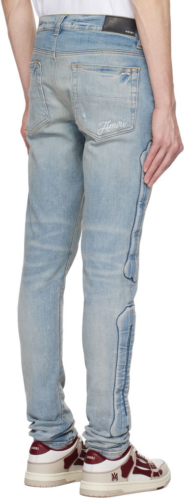 Džínsy AMIRI AMIRI 3D Bones Skinny Jeans Modrá | AMDNSY1132, 2
