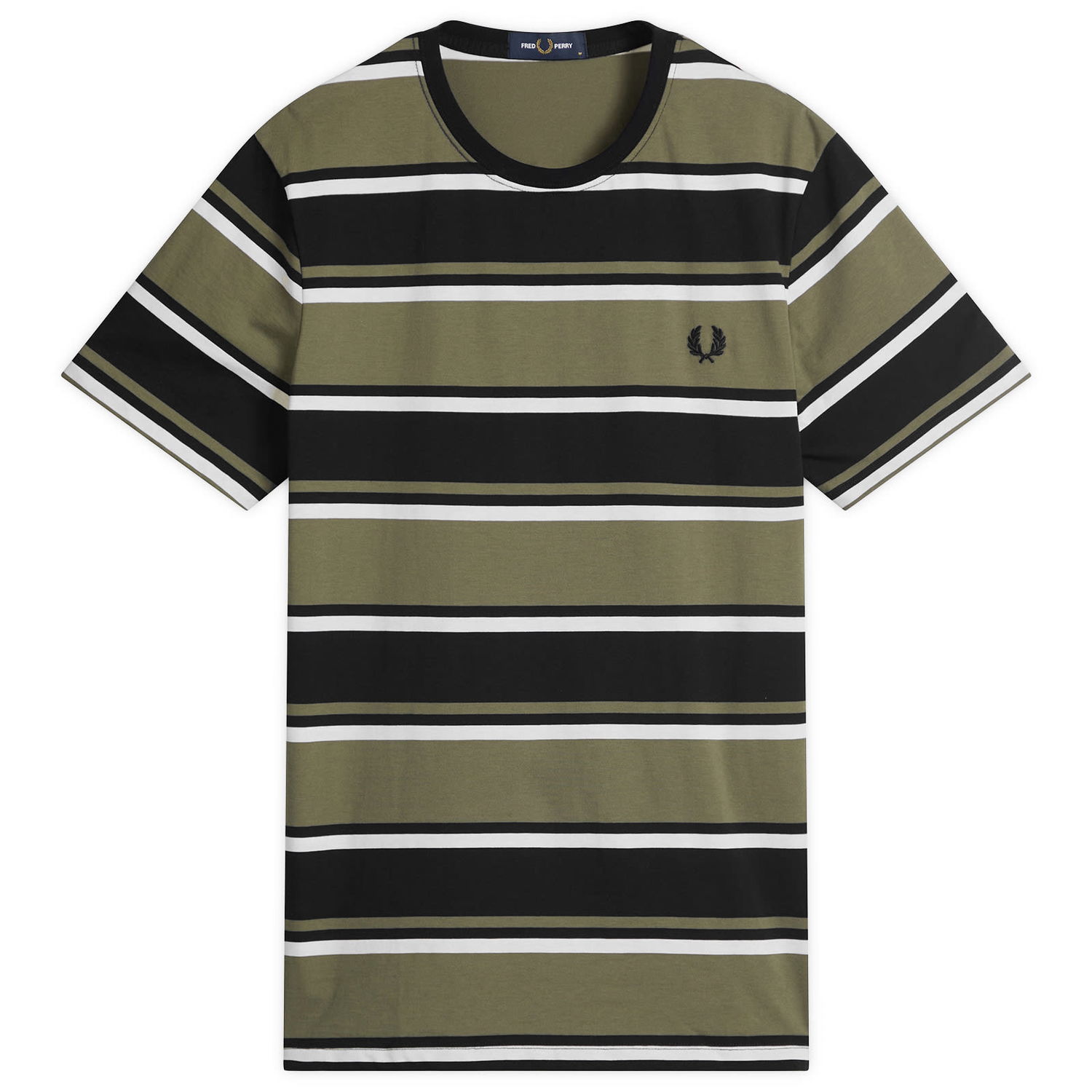 Tričko Fred Perry Fred Perry Bold Striped T-Shirt, Size Large Zelené | M1302-102, 0