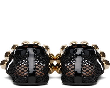 Starostlivosť o obuv Alaïa ALAÏA Fishnet Jewel Ballerina Flats Čierna | AA3A067TK062, 1