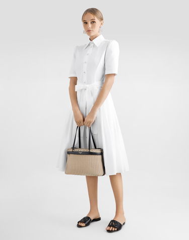 Tote bag Dolce & Gabbana Dolce & Gabbana Carla Wicker Tote Bag Béžová | BB7746A6M1089651, 1