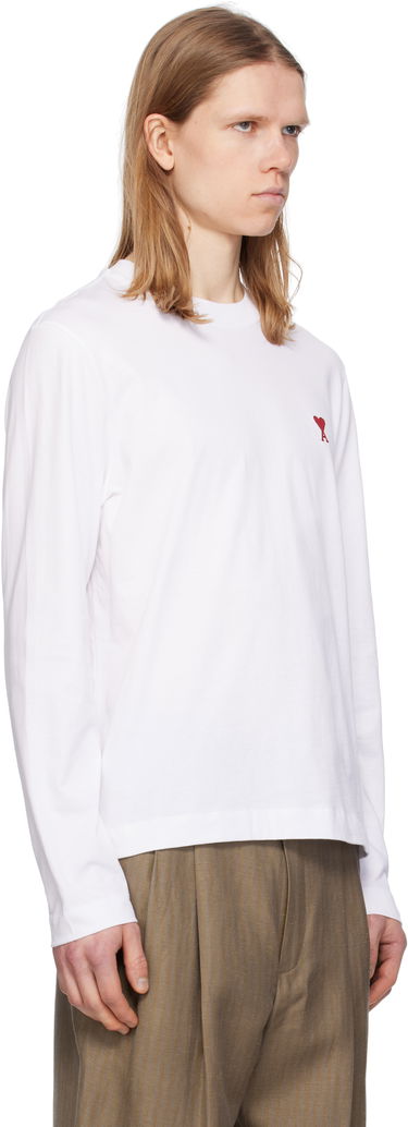 Tričko AMI AMI de Coeur Long Sleeve T-Shirt Čierna | BFUTS235.724, 4